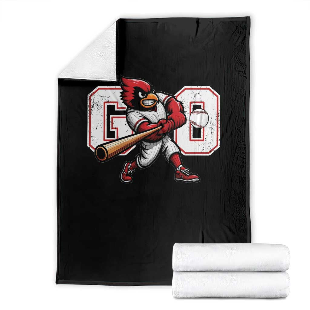 Go Cardinal Playing Baseball Graphic Throw Blanket for Sports Fan TS11 Black Print Your Wear