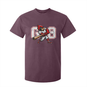 Go Cardinal Playing Baseball Graphic T Shirt For Kid for Sports Fan TS11 Maroon Print Your Wear