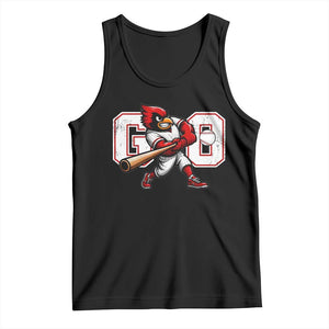 Go Cardinal Playing Baseball Graphic Tank Top for Sports Fan TS11 Black Print Your Wear