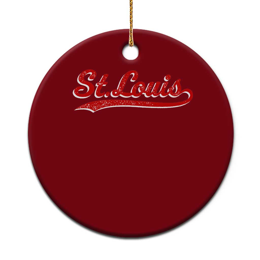 St Louis Sports Script Retro Baseball Lovers Proud City Ceramic Ornament TS11 1pc Red Print Your Wear