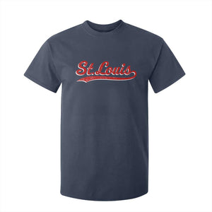 St Louis Sports Script Retro Baseball Lovers Proud City T Shirt For Kid TS11 Navy Print Your Wear