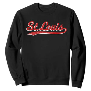 St Louis Sports Script Retro Baseball Lovers Proud City Sweatshirt TS11 Black Print Your Wear