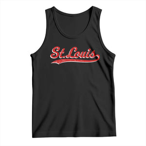 St Louis Sports Script Retro Baseball Lovers Proud City Tank Top TS11 Black Print Your Wear