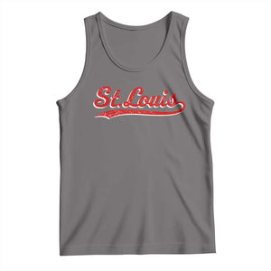 St Louis Sports Script Retro Baseball Lovers Proud City Tank Top TS11 Deep Heather Print Your Wear