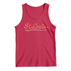 St Louis Sports Script Retro Baseball Lovers Proud City Tank Top TS11 Red Print Your Wear