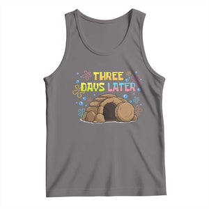 Three Days Later Christian Easter Tank Top Funny Jesus Resurrection Meme TS11 Deep Heather Print Your Wear