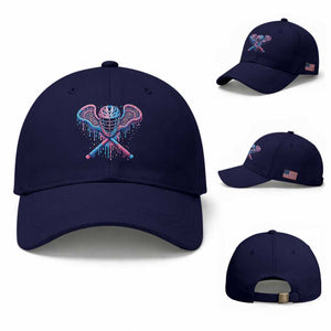 Lacrosse Drip Ice Cream Lax Helmet Sticks Sport Player Baseball Cap TS11 Baseball Cap Universal Fit Dark Blue Print Your Wear