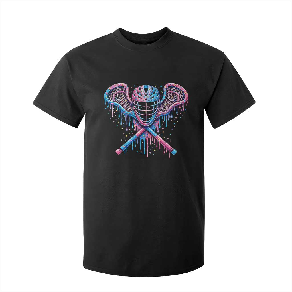 Lacrosse Drip Ice Cream Lax Helmet Sticks Sport Player T Shirt For Kid TS11 Black Print Your Wear