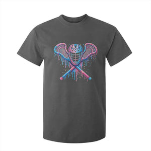 Lacrosse Drip Ice Cream Lax Helmet Sticks Sport Player T Shirt For Kid TS11 Dark Heather Print Your Wear