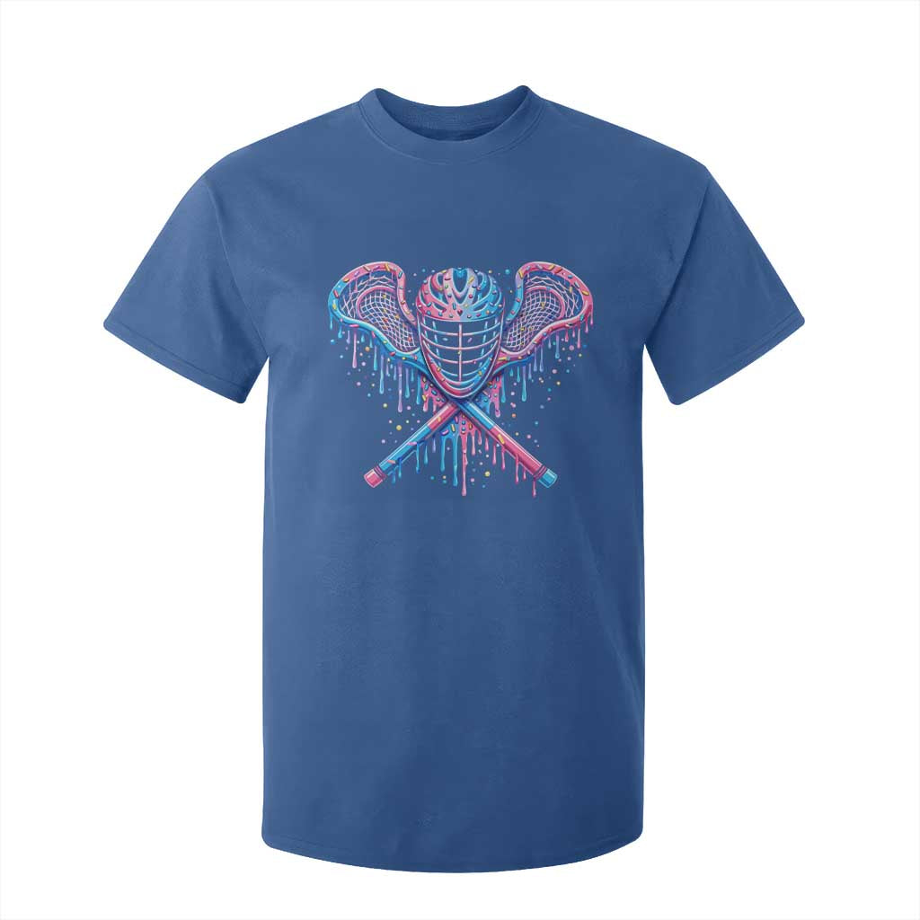 Lacrosse Drip Ice Cream Lax Helmet Sticks Sport Player T Shirt For Kid TS11 Royal Blue Print Your Wear