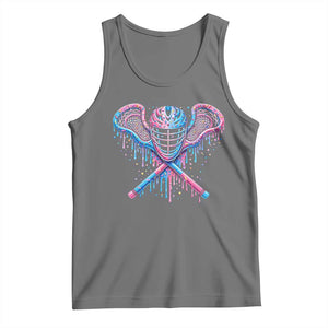 Lacrosse Drip Ice Cream Lax Helmet Sticks Sport Player Tank Top TS11 Black Heather Print Your Wear