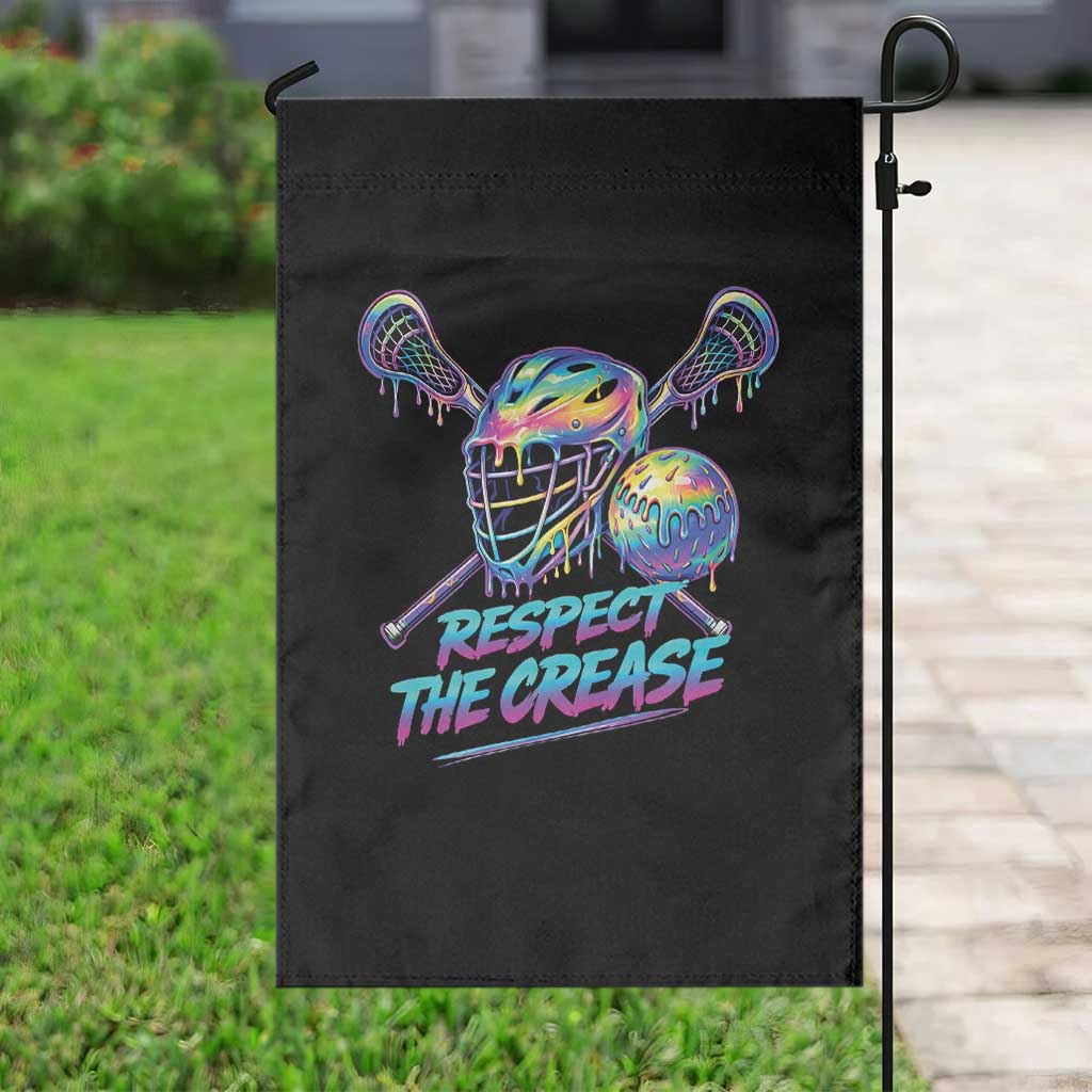 Respect The Crease Lacrosse Drip Garden Flag Funny Lax Goalie TS11 Print Your Wear