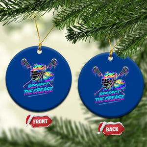 Respect The Crease Lacrosse Drip Ceramic Ornament Funny Lax Goalie TS11 1pc Blue Print Your Wear