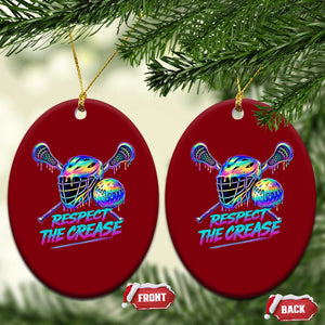 Respect The Crease Lacrosse Drip Ceramic Ornament Funny Lax Goalie TS11 Print Your Wear