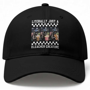 Baseball Raccoon Literally Just a Bleacher Creature Baseball Cap Funny Trash Panda At Ballfield TS11 Print Your Wear