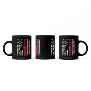 Lacrosse American Flag Lax Men 4th of July Coffee Mug TS11 Print Your Wear