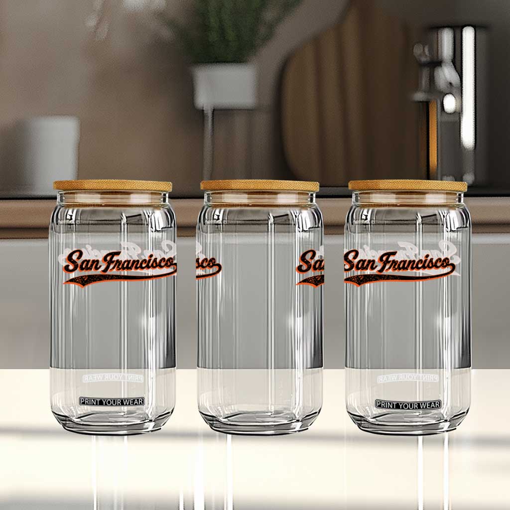 San Francisco Sports Script Retro Baseball Lovers Proud City Glass Can TS11 Print Your Wear