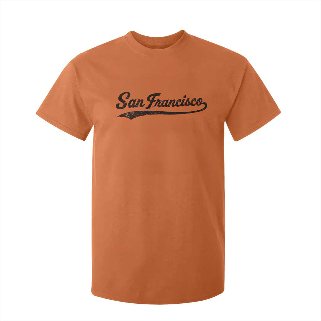 San Francisco Sports Script Retro Baseball Lovers Proud City T Shirt For Kid TS11 Orange Print Your Wear