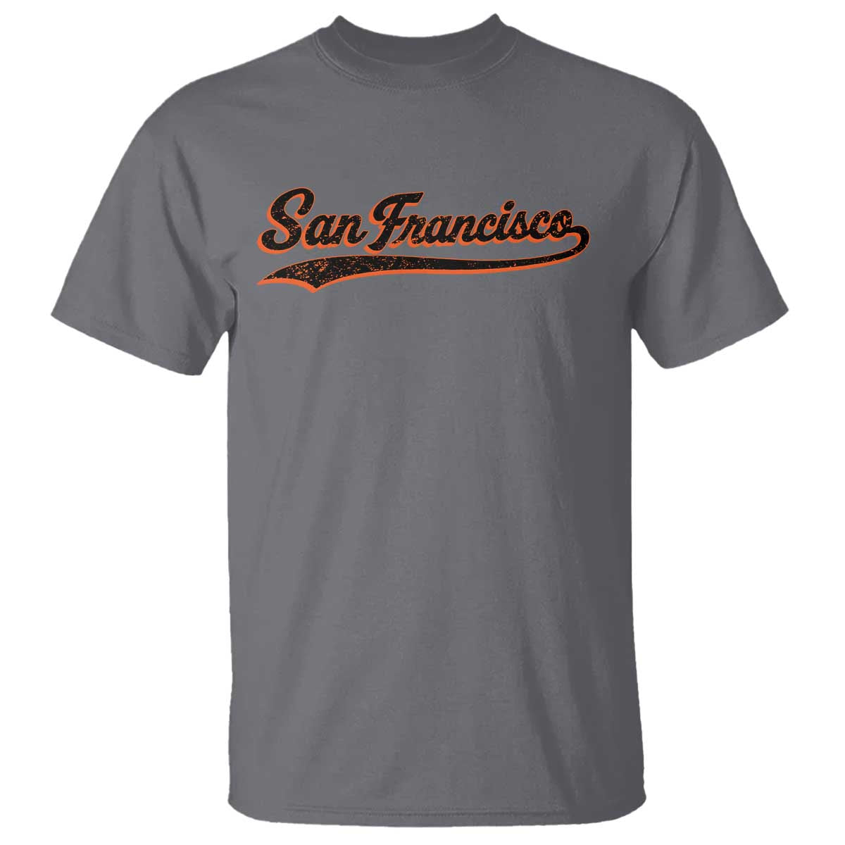 San Francisco Sports Script Retro Baseball Lovers Proud City T Shirt TS11 Charcoal Print Your Wear