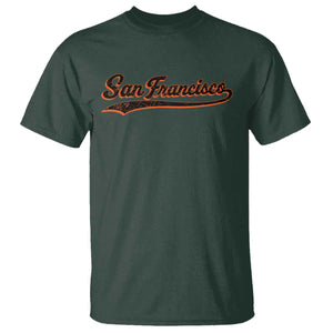 San Francisco Sports Script Retro Baseball Lovers Proud City T Shirt TS11 Dark Forest Green Print Your Wear