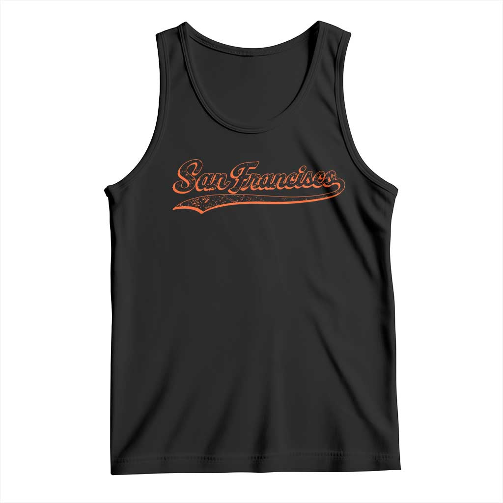 San Francisco Sports Script Retro Baseball Lovers Proud City Tank Top TS11 Black Print Your Wear