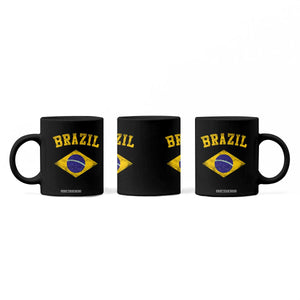 Vintage Brazil Flag Patriotic Brazilian Pride Coffee Mug TS11 Print Your Wear