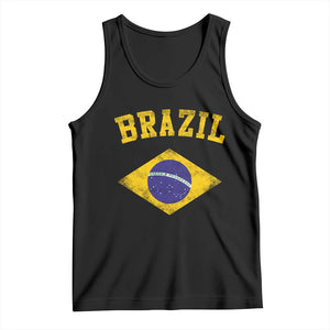 Vintage Brazil Flag Patriotic Brazilian Pride Tank Top TS11 Black Print Your Wear