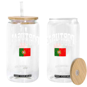 Vintage Portugal Flag Portuguese Pride Throwback Design Glass Can TS11 Print Your Wear