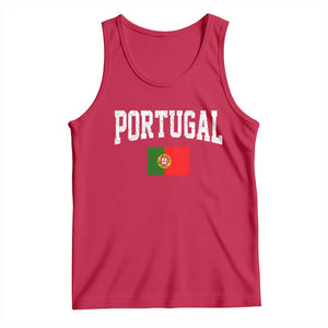 Vintage Portugal Flag Portuguese Pride Throwback Design Tank Top TS11 Red Print Your Wear