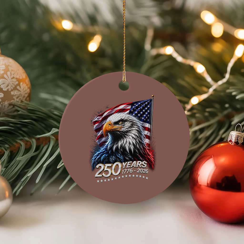 250 Years USA 250th Anniversary Ceramic Ornament Patriotic Eagle 4th of July TS11 1pc Mocha Print Your Wear