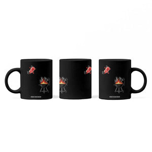 Funny BBQ Steak Meme Cute Meat Jumping Into Grill Coffee Mug TS11 Print Your Wear