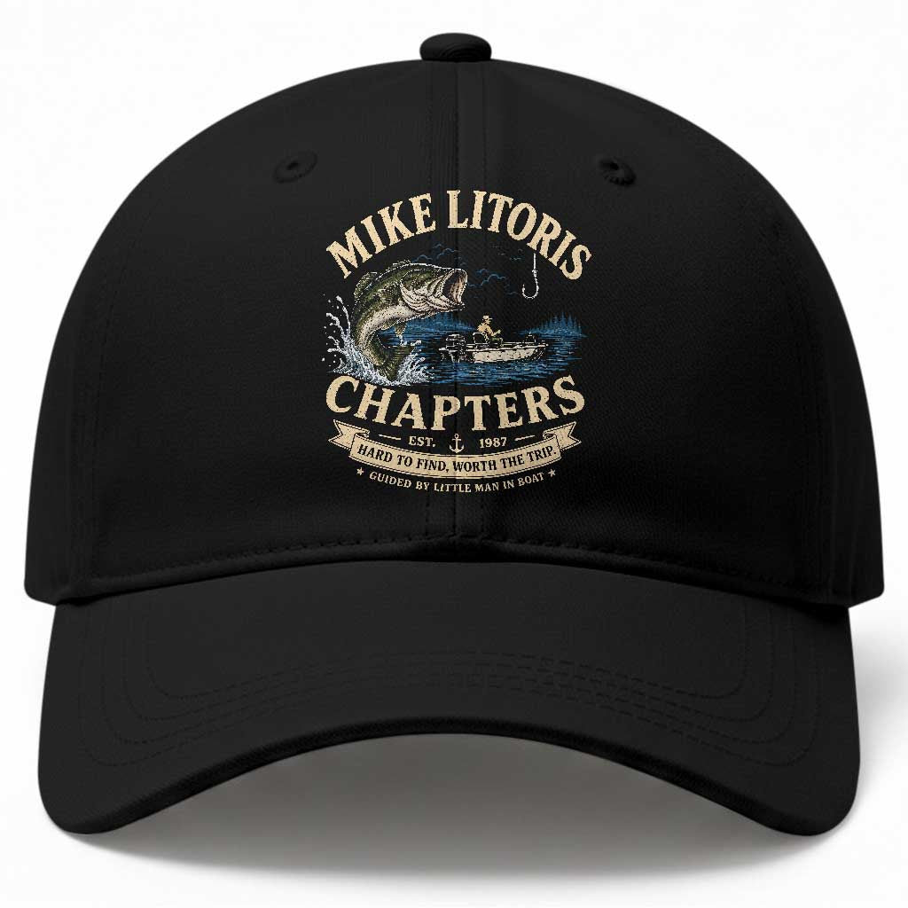 Mike Litoris Chapters Funny Fishing Adult Humor Baseball Cap Innuendo Joke Gag Gifts