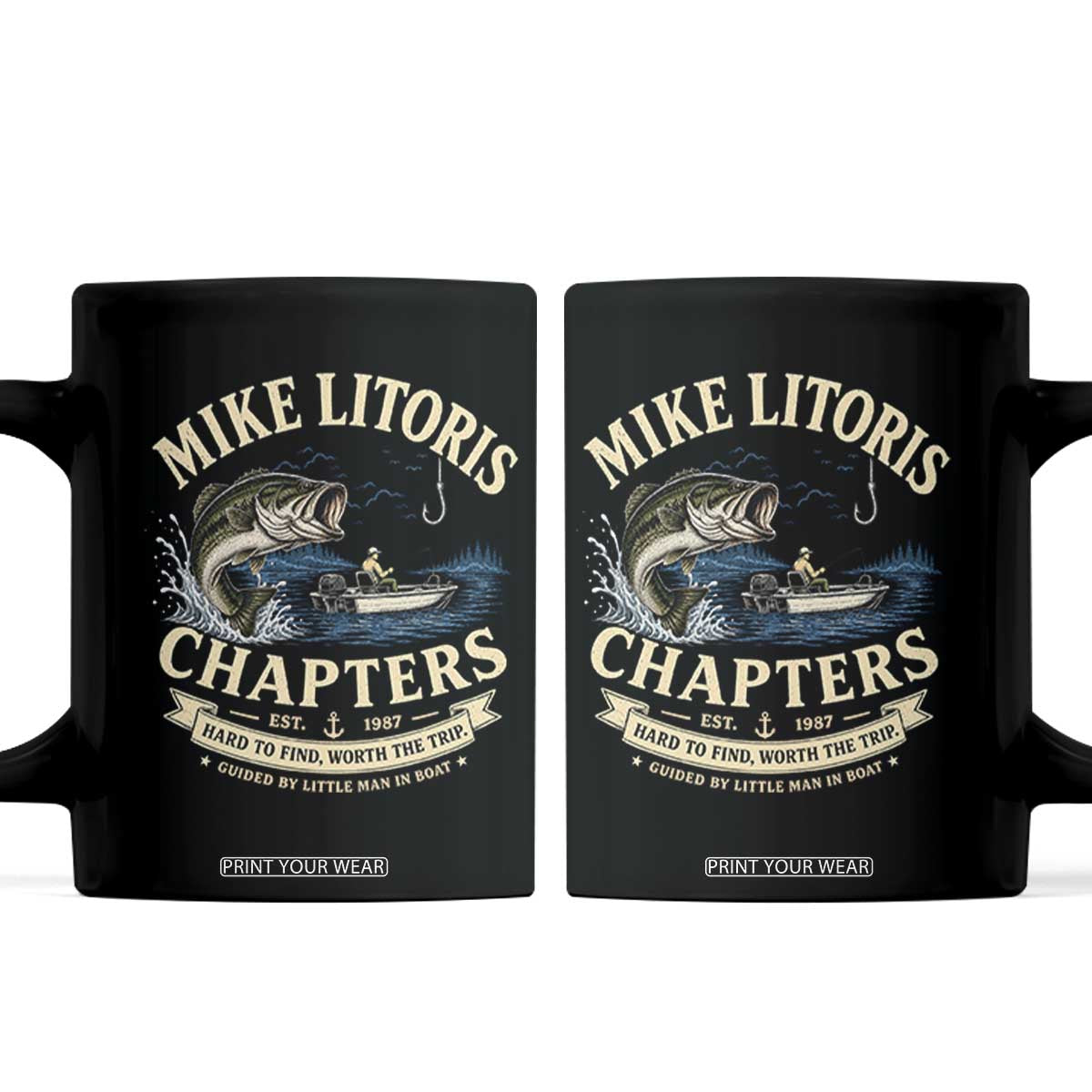 Mike Litoris Chapters Funny Fishing Adult Humor Coffee Mug Innuendo Joke Gag Gifts