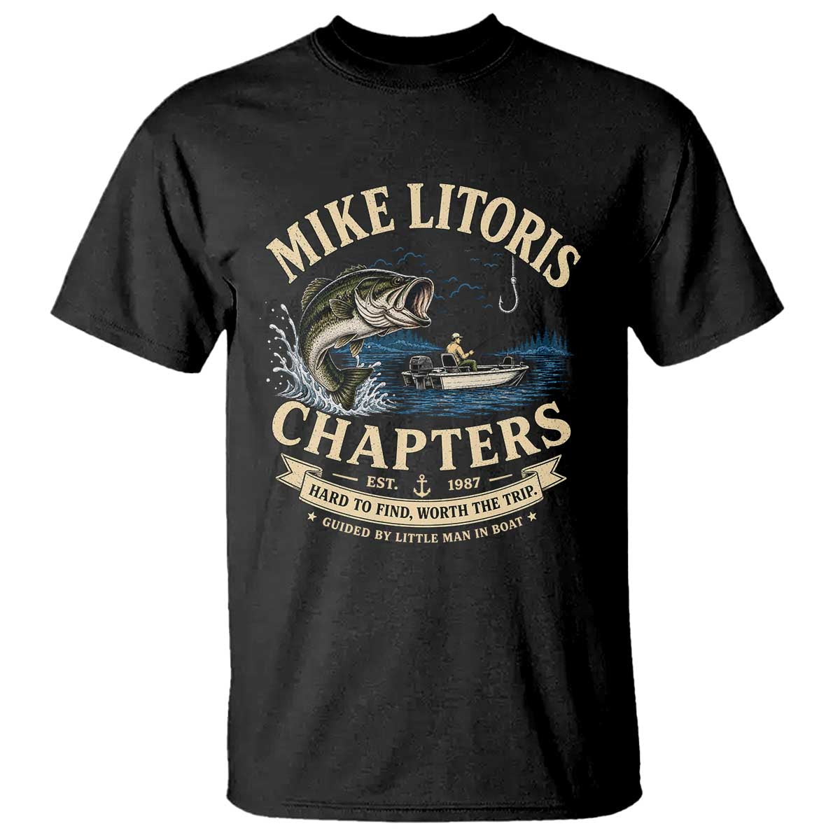 Mike Litoris Chapters Funny Fishing Adult Humor T Shirt Innuendo Joke Gag Gifts