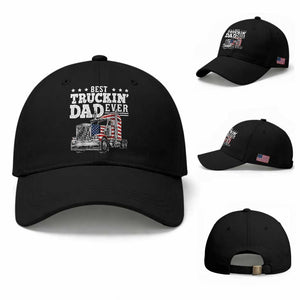 Best Truckin Dad Ever Baseball Cap Funny Rig Trucker Fathers Day TS11 Baseball Cap Universal Fit Black Print Your Wear