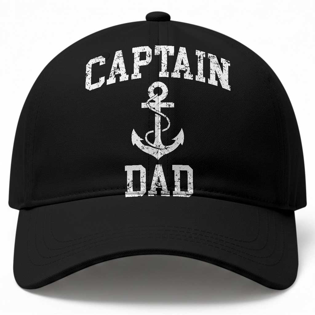 Captain Dad Baseball Cap Boat Pontoon Father Fishing Sailor TS11 Print Your Wear