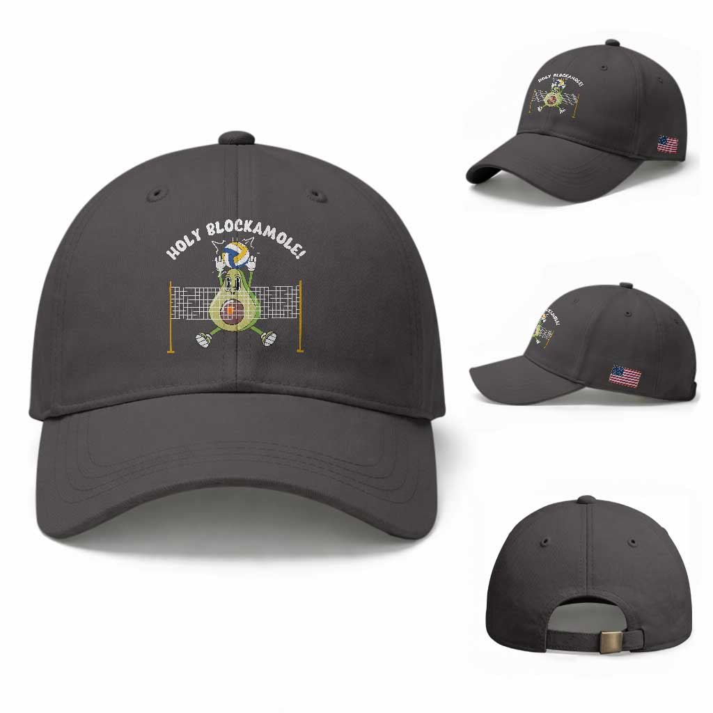 Funny Volleyball Holy Blockamole Baseball Cap Blocker Guacamole Avocado Blocker