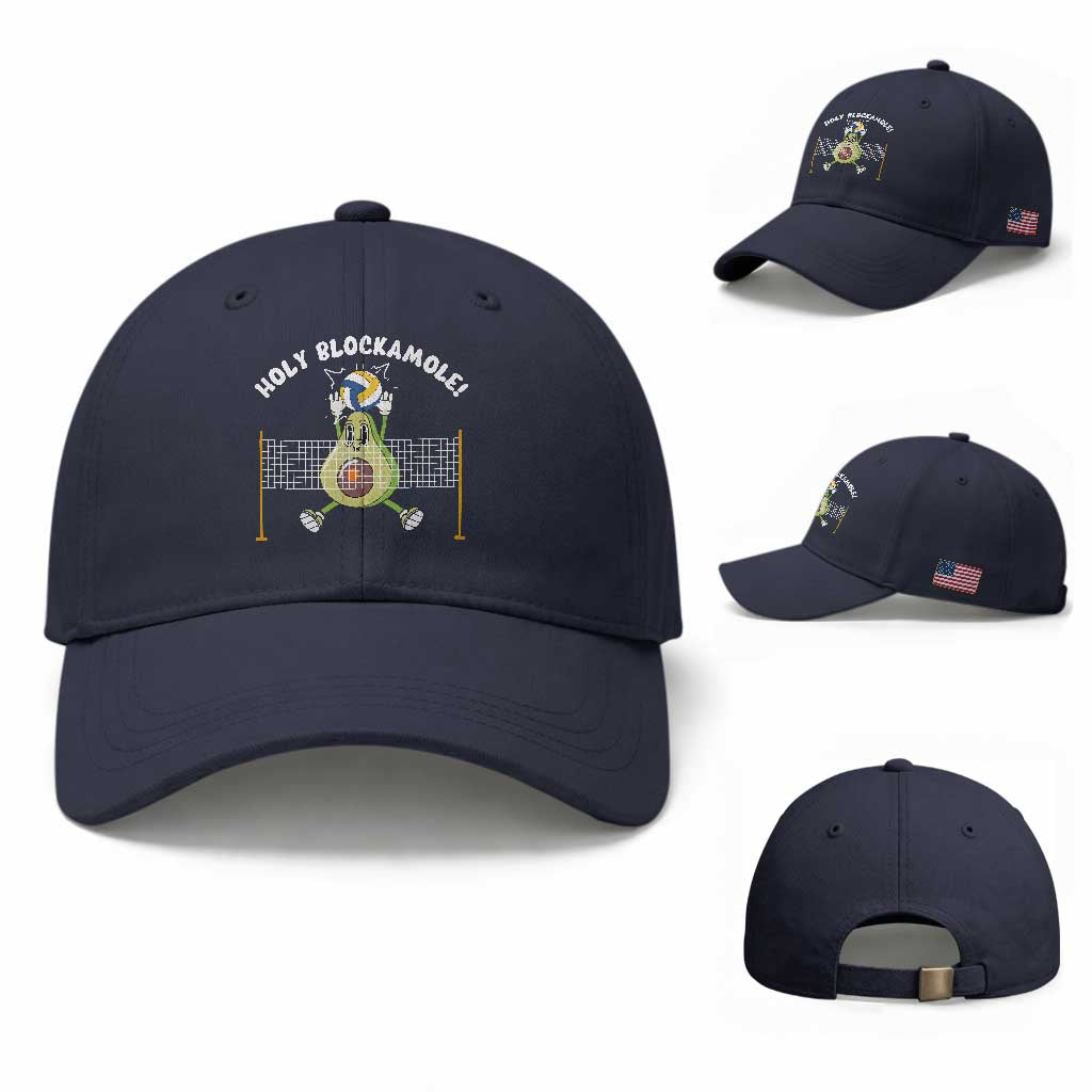 Funny Volleyball Holy Blockamole Baseball Cap Blocker Guacamole Avocado Blocker