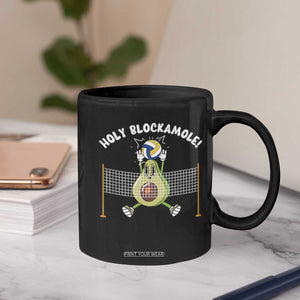 Funny Volleyball Holy Blockamole Coffee Mug Blocker Guacamole Avocado Blocker