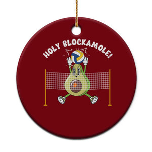 Funny Volleyball Holy Blockamole Ceramic Ornament Blocker Guacamole Avocado Blocker
