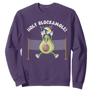 Funny Volleyball Holy Blockamole Sweatshirt Blocker Guacamole Avocado Blocker