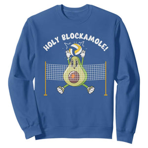 Funny Volleyball Holy Blockamole Sweatshirt Blocker Guacamole Avocado Blocker