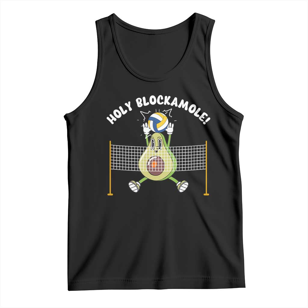 Funny Volleyball Holy Blockamole Tank Top Blocker Guacamole Avocado Blocker