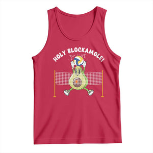 Funny Volleyball Holy Blockamole Tank Top Blocker Guacamole Avocado Blocker