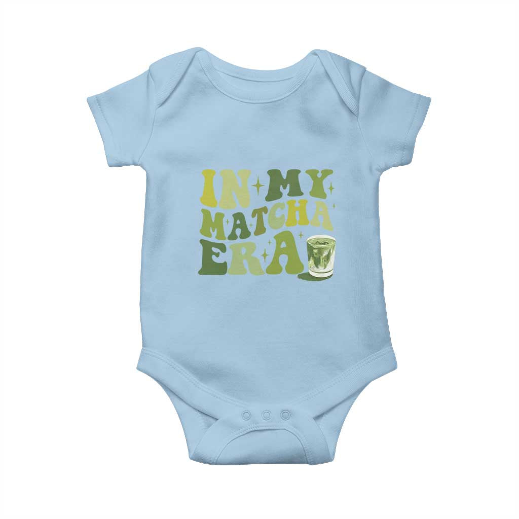 In My Matcha Era Baby Onesie Matcha Latte Lover TS11 Light Blue Print Your Wear