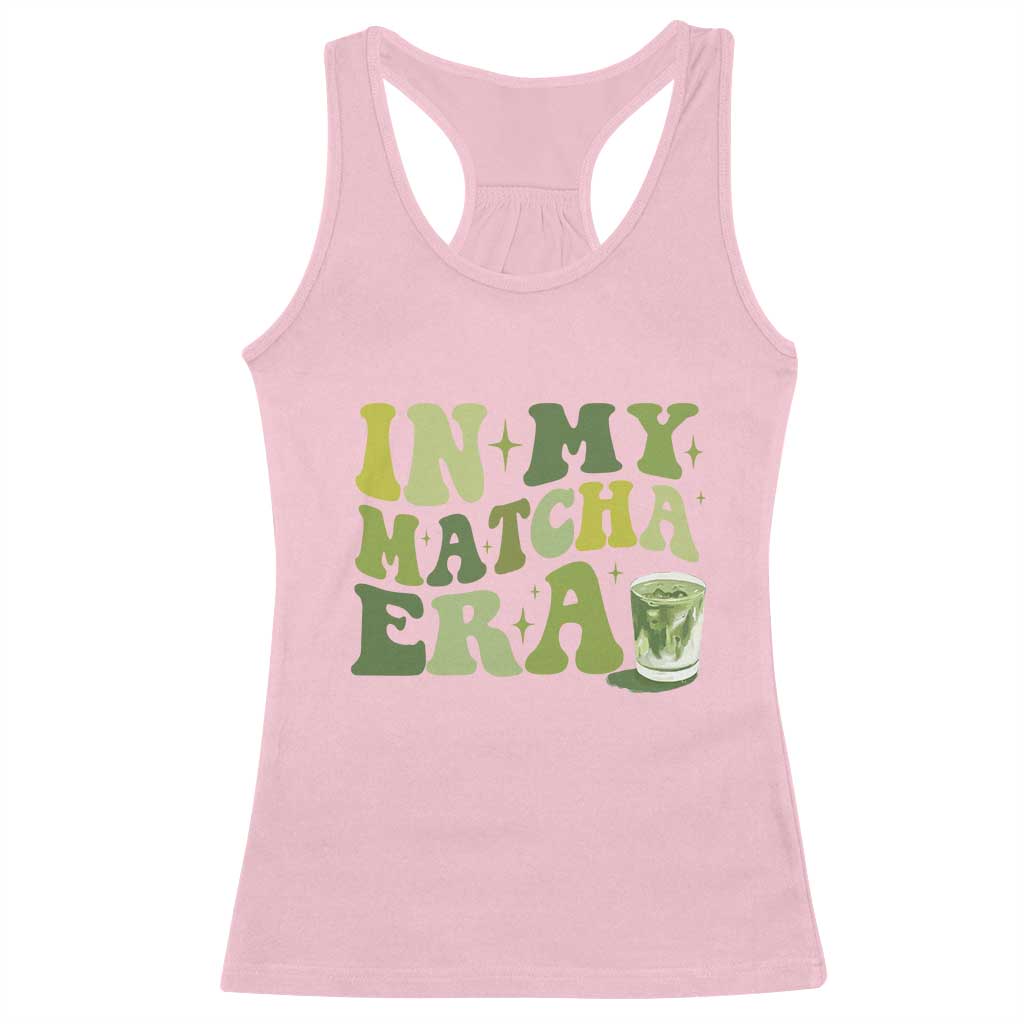 In My Matcha Era Racerback Tank Top Matcha Latte Lover TS11 Light Pink Print Your Wear