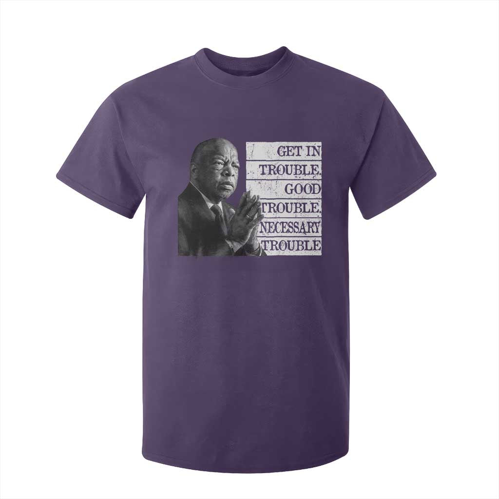 John Lewis T Shirt For Kid Get In Good Necessary Trouble Social Justice TS11 Purple Print Your Wear