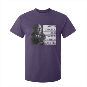 John Lewis T Shirt For Kid Get In Good Necessary Trouble Social Justice TS11 Purple Print Your Wear