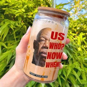 John Lewis Glass Can If Not Us Then Who If Not Now Then When TS11 Black Print Your Wear
