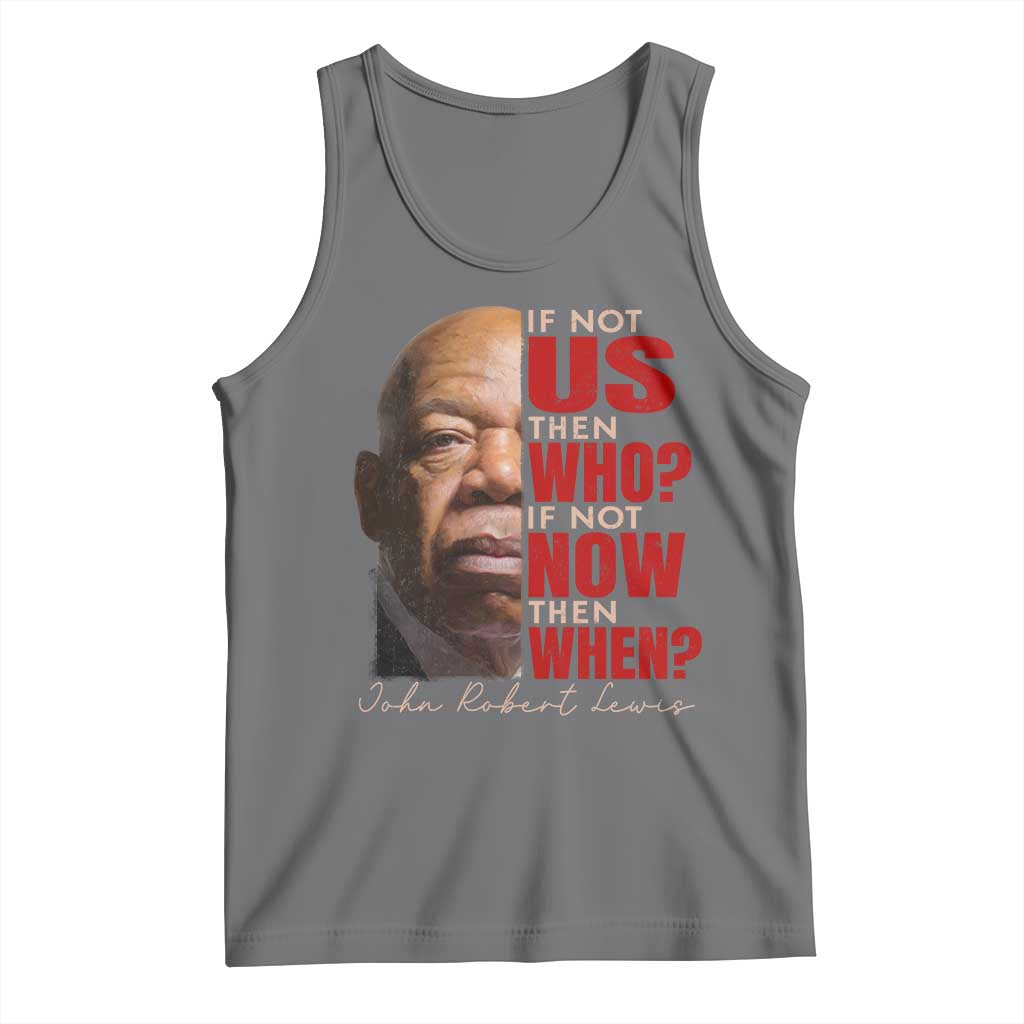 John Lewis Tank Top If Not Us Then Who If Not Now Then When TS11 Black Heather Print Your Wear